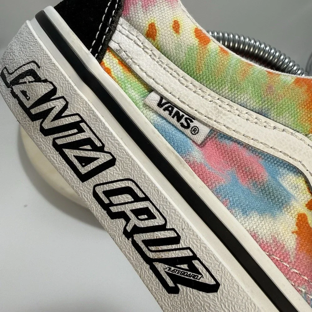 Men's Vans x Santa Cruz Old Skool Pro Limited Edition Tie Dye Skate Shoes 6.5